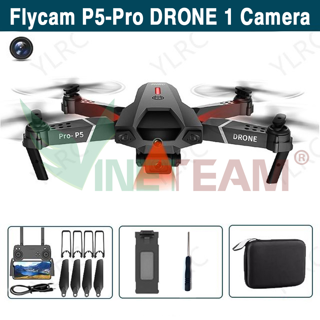 Máy Bay Điều Khiển Từ Xa Flycam P5 PRO Camera Kép Quadcopter UAV Với Bản Nâng Cấp 720P / 1080P / 4K HD FPV E88 Pro GPS WiFi Cảm Biến Chướng Ngại Vật