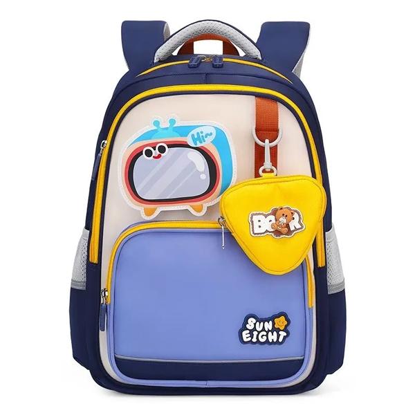 Ba Lô Chống Gù - Sun Eight 22286 - Màu Xanh Navy + Vàng