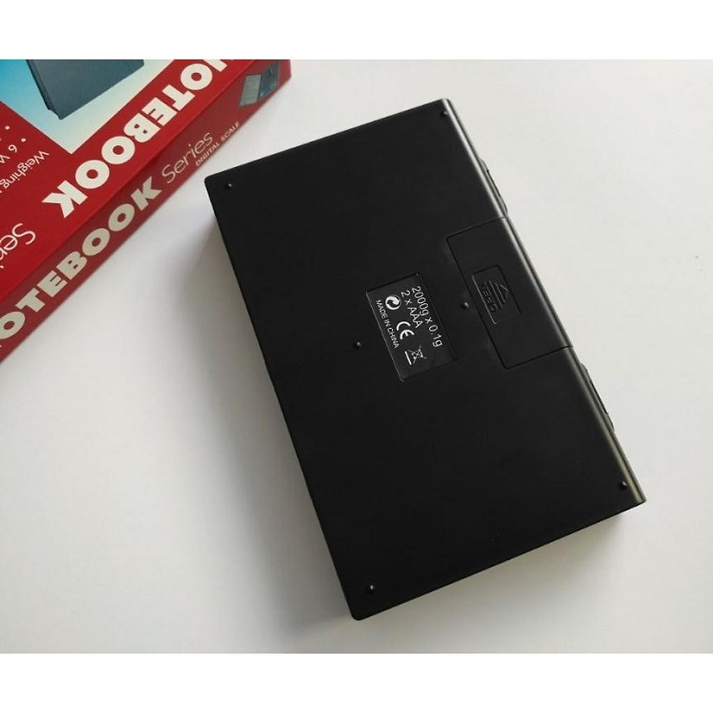 Cân tiểu ly điện tử 2000g/0.1g Notebook ( Kèm pin )
