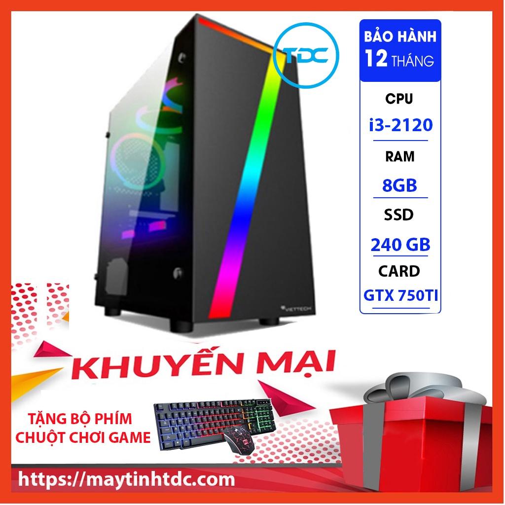 MAX PC GAMING X7 CPU Core i3-2120 Ram 8GB SSD 240GB GTX 750TI Chơi PUBG,LOL,CF,Fifa4,Đế chế Tặng Bộ Phím Chuột Game