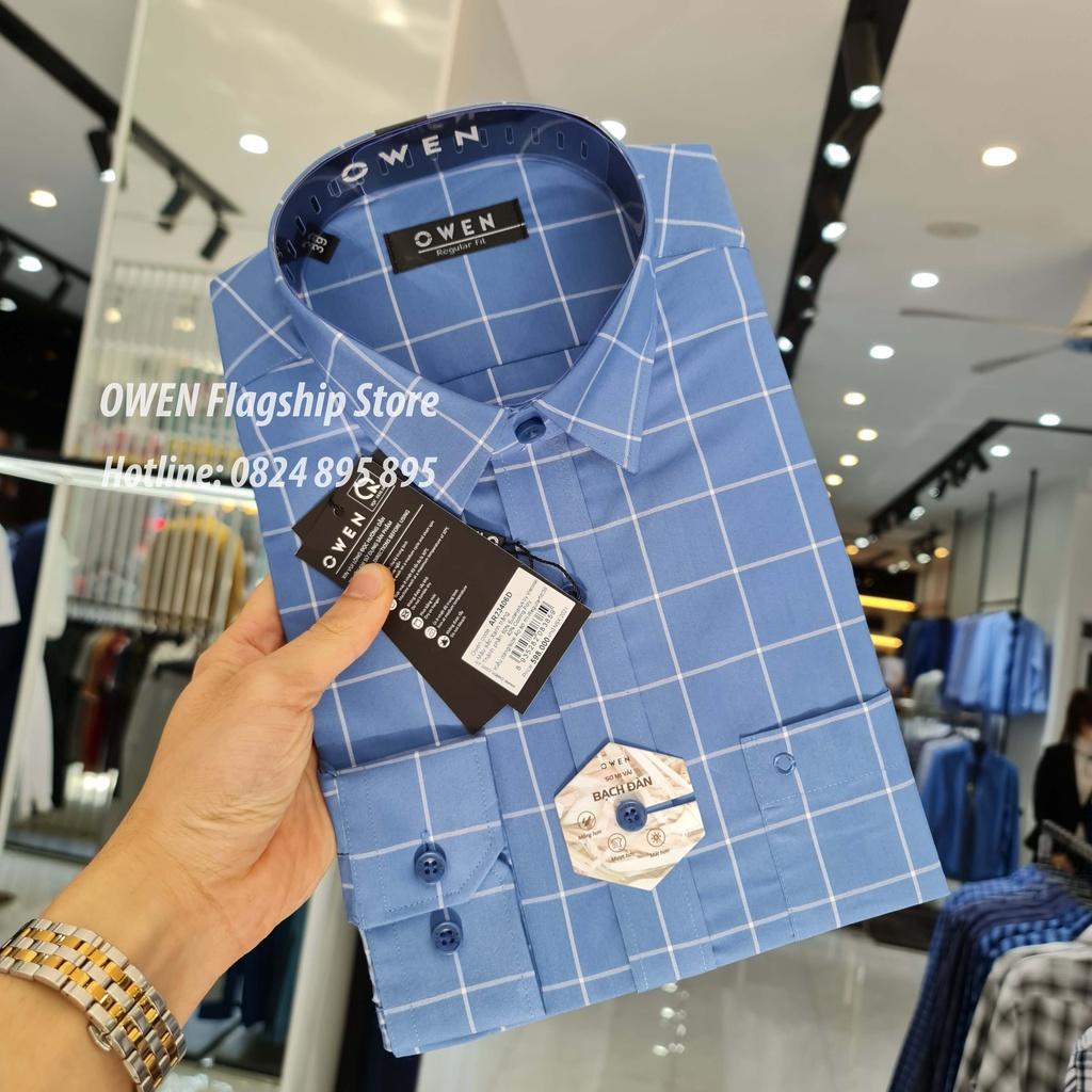 OWEN - Áo sơ mi nam dài tay dáng REGULAR sợi Bạch đàn - Mã AR23406D