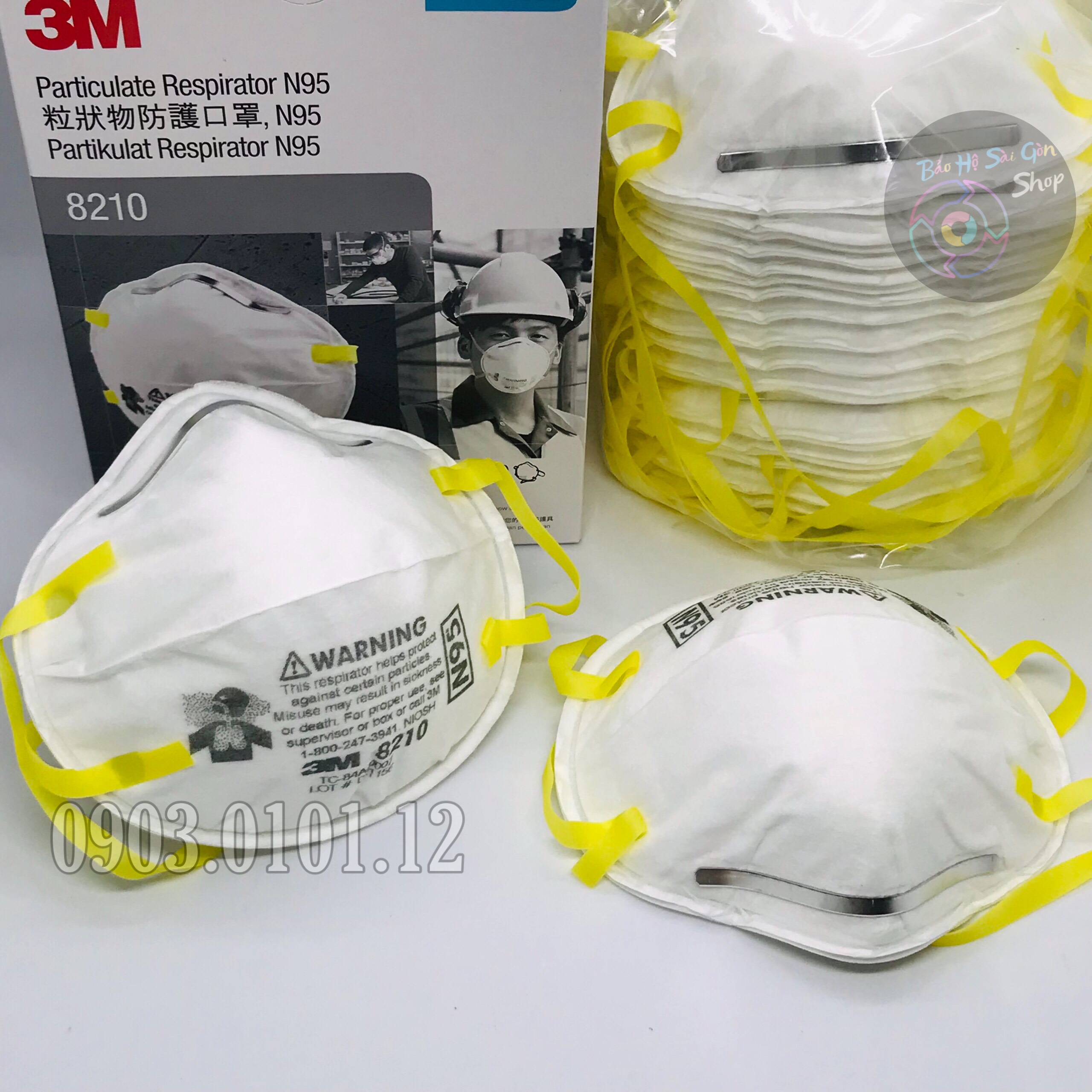 Khẩu trang 3m 8210 cao cấp nhập khẩu Hàn Quốc, n95 chính hãng đạt tiêu chuẩn AS/NZS FFP2 hộp 20 cái