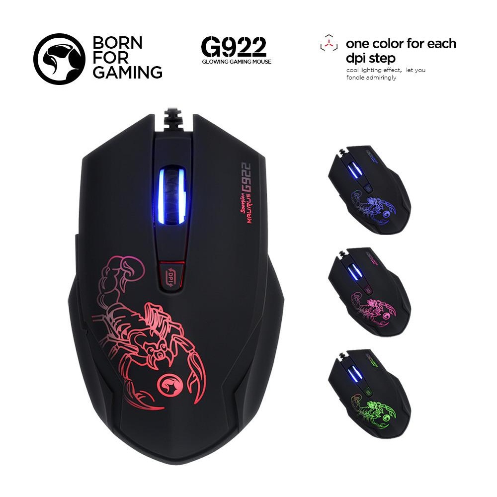 Chuột máy tính chuyên Game MARVO G922 có LED - Hàng chính hãng