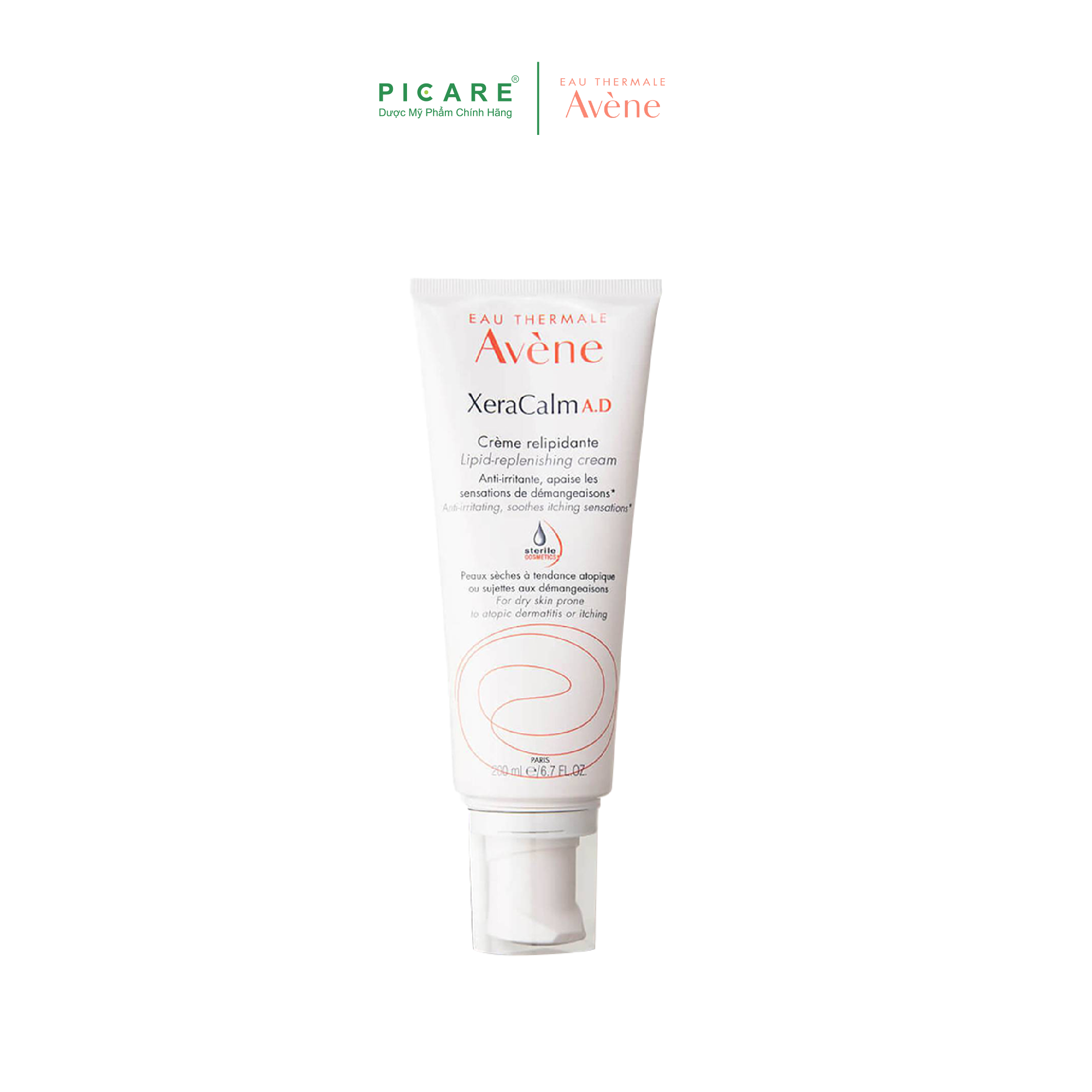 Kem Dưỡng Da Làm Dịu Cơn Ngứa Tức Thời Avène Xeracalm A.D Lipid-Replenishing Cream 100715874 (200ml)