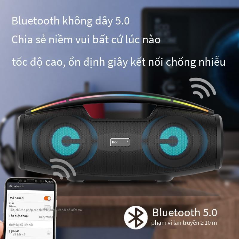 Nguồn Khuyến Mãi BKKB100 Loa Bluetooth Di Động Loa Di Động Ngoài Trời Vũ Vuông K Bài Hát Loa Đài Phát Thanh