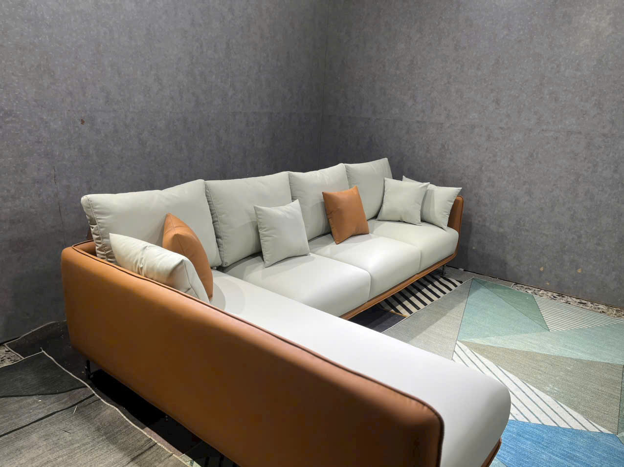 Sofa phong khách Juno sofa góc InterMilan NK2025 KT 2m5 x 1m8