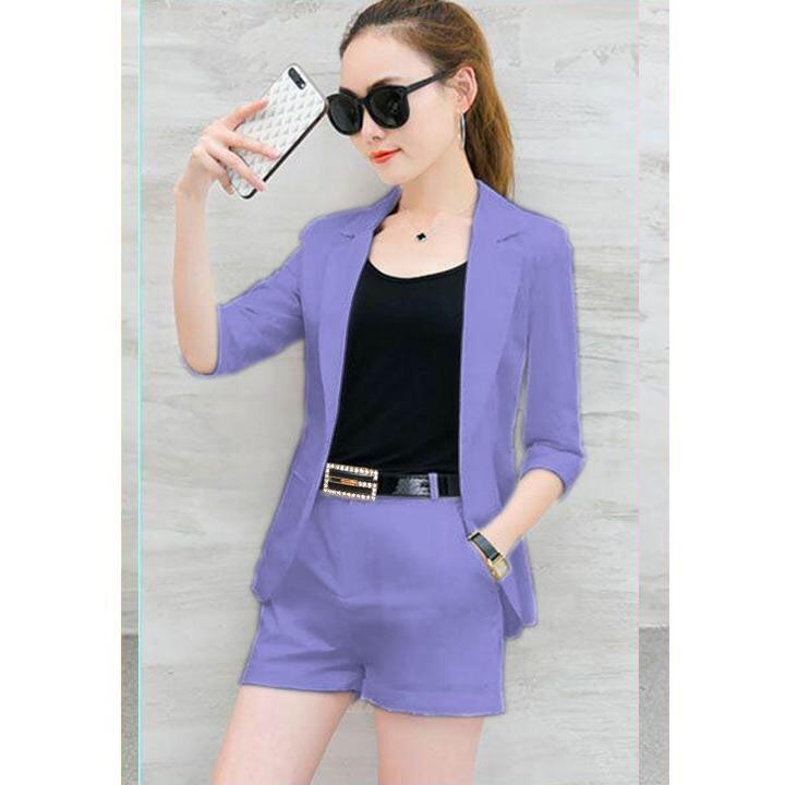 BỘ VEST ĐÙI 4 MÓN THANH LỊCH ĐỦ 5 MÀU - QW619