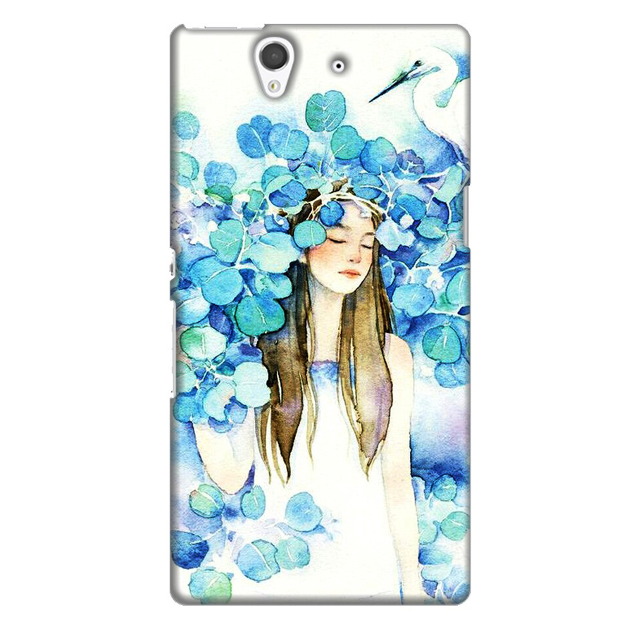 Ốp Lưng Dành Cho Điện Thoại Sony Xperia Z Cô Gái Lá Xanh