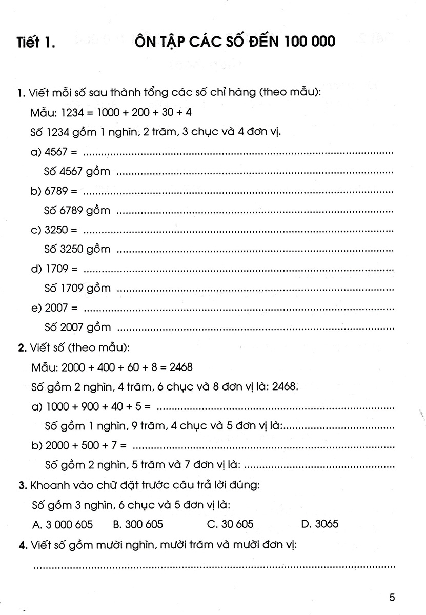 Vở Luyện Toán 4 Tập 1 (Dùng Chung Cho Các Bộ SGK Hiện Hành) _HA