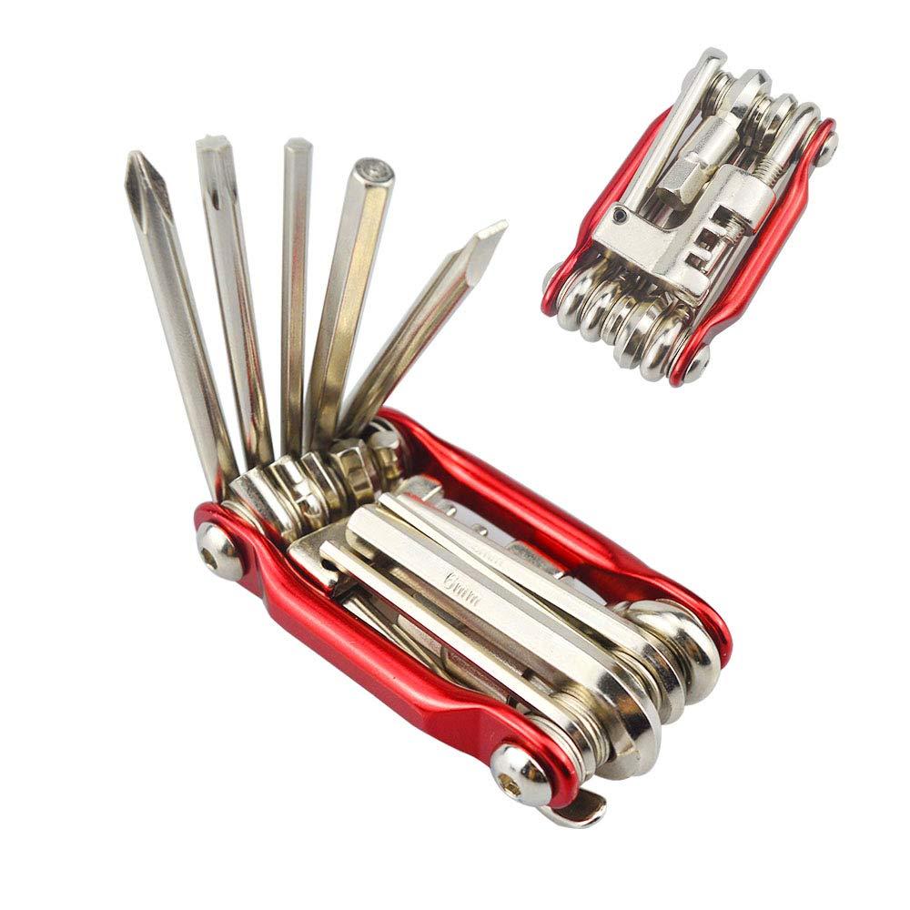 11 Trong 1 Công cụ sửa chữa xe đạp đa chức năng, bộ xe đạp đa dụng cụ mini, công cụ bảo dưỡng xe đạp có thể gập lại di động