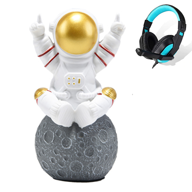 Loa Bluetooth Di Động Phi Hành Gia FT Thiết Kế Nhỏ Gọn Hiện Đại Nổi Bật Hỗ Trợ Cổng kết nối Thẻ TF, USB + Tai nghe chụp tai cao cấp