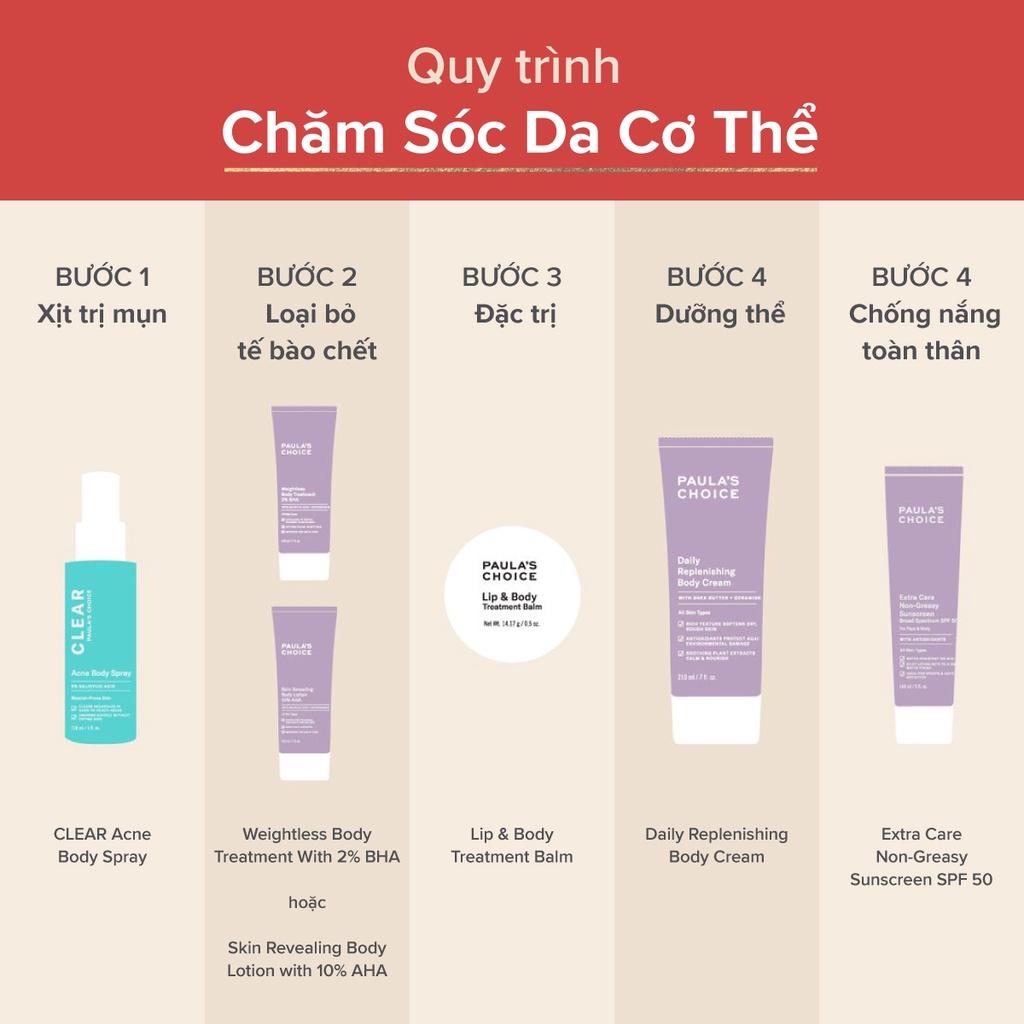 Kem Dưỡng Thể Toàn Thân Cấp Ẩm Đa Năng Siêu Mềm Mịn Paula's Choice Daily Replenishing Body Cream 210ml (Mã 3450)