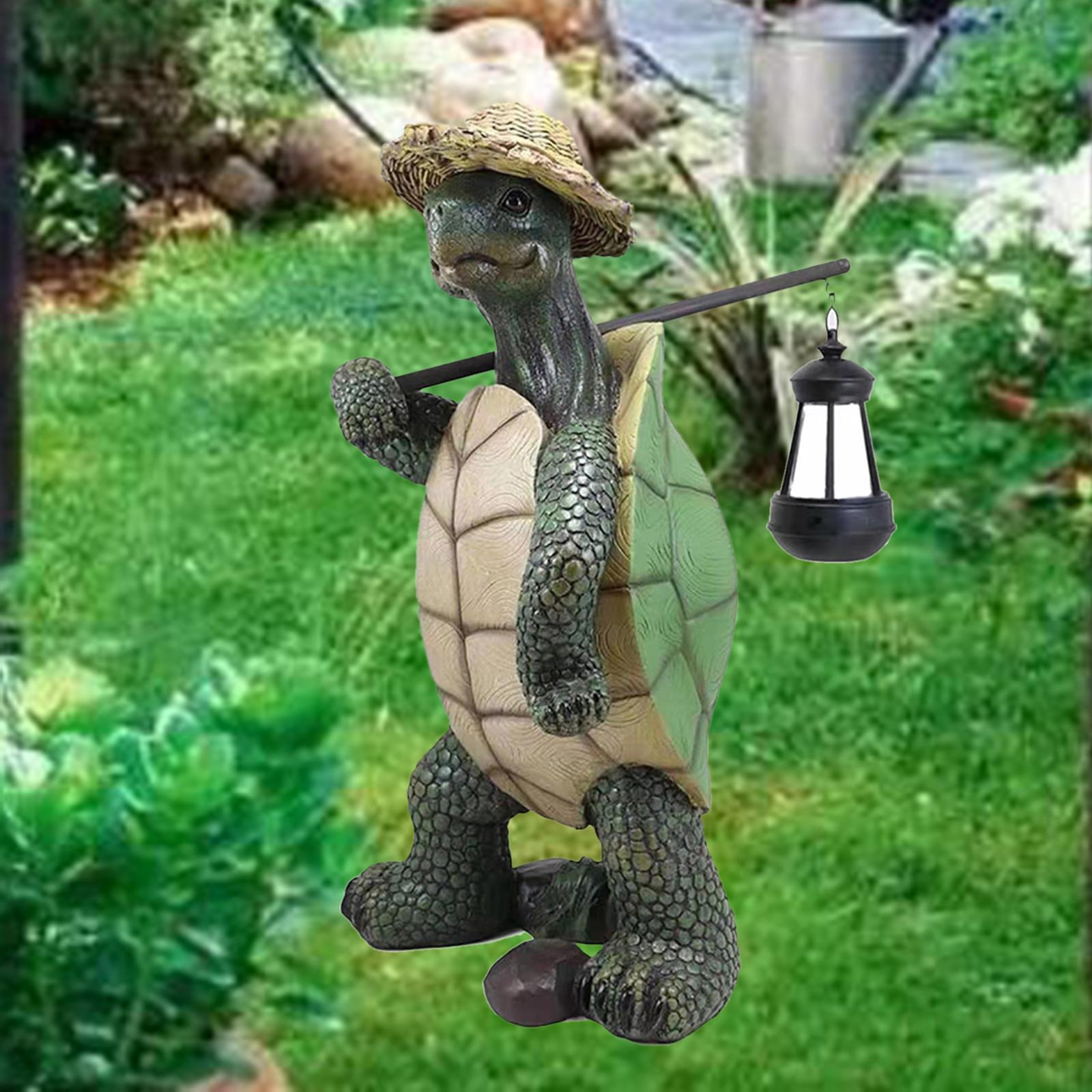 Rustic Garden Statue Ornament Lawn Turtle Sculpture Craft