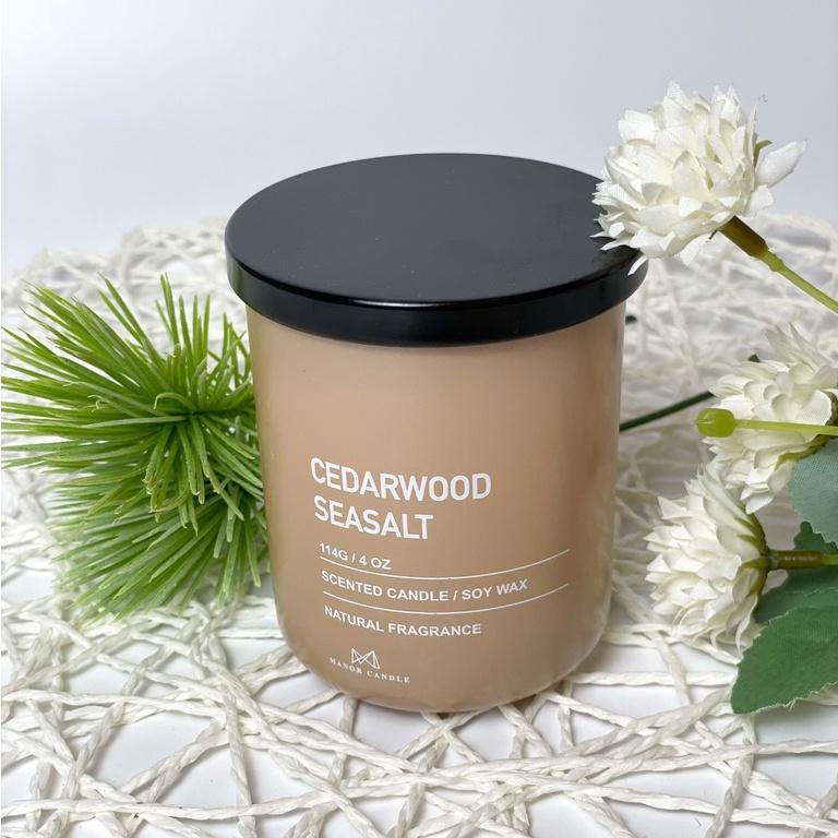 Nến thơm Cedarwood Seasalt - Manor Candle, size 4 oz 114g