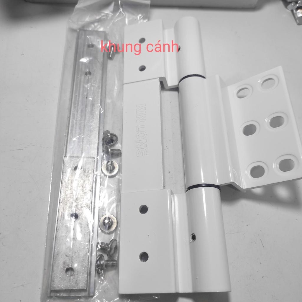 Bản lề 4D kinlong hệ 55 xingfa L2 Màu trắng sữa - Bản lề 4D kinlong hệ 55