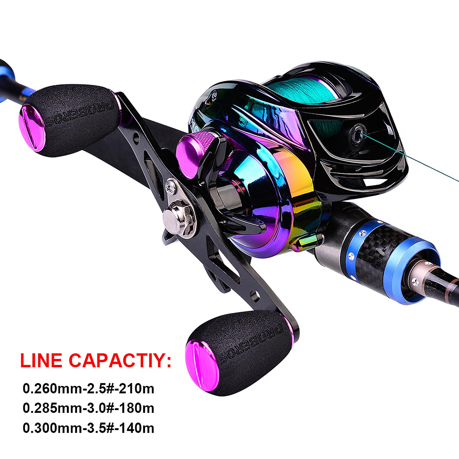 Trục xoay cần câu cá Proberos DW130 9+1 BB Vòng bi Baitcast Reel Tốc độ cao 7.2: 1