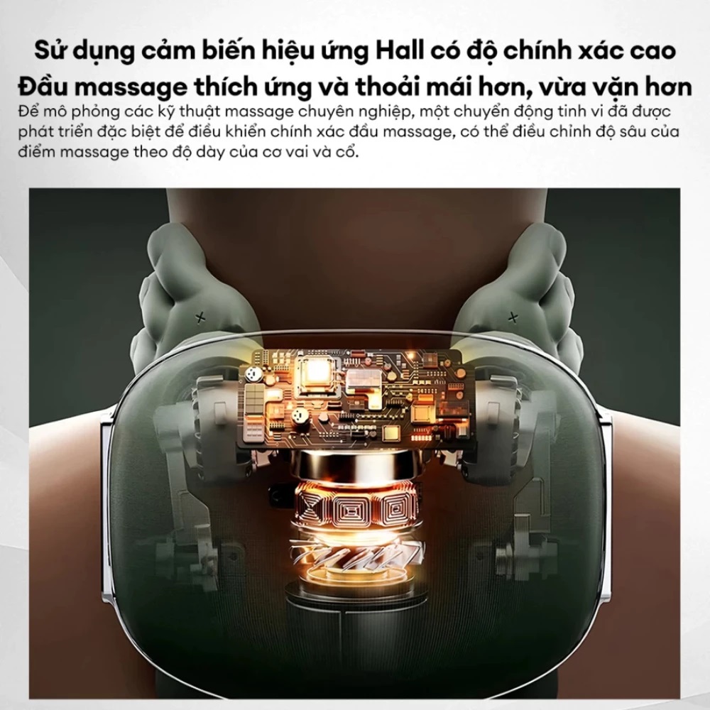 [Tặng sạc + cáp] Máy Massage Cổ Vai Gáy GDV Mô Phỏng Bàn Tay Người Kết Hợp Chườm Ấm, Mát Xa Trị Liệu Giảm Đau Mỏi Cơ - Hàng Chính Hãng