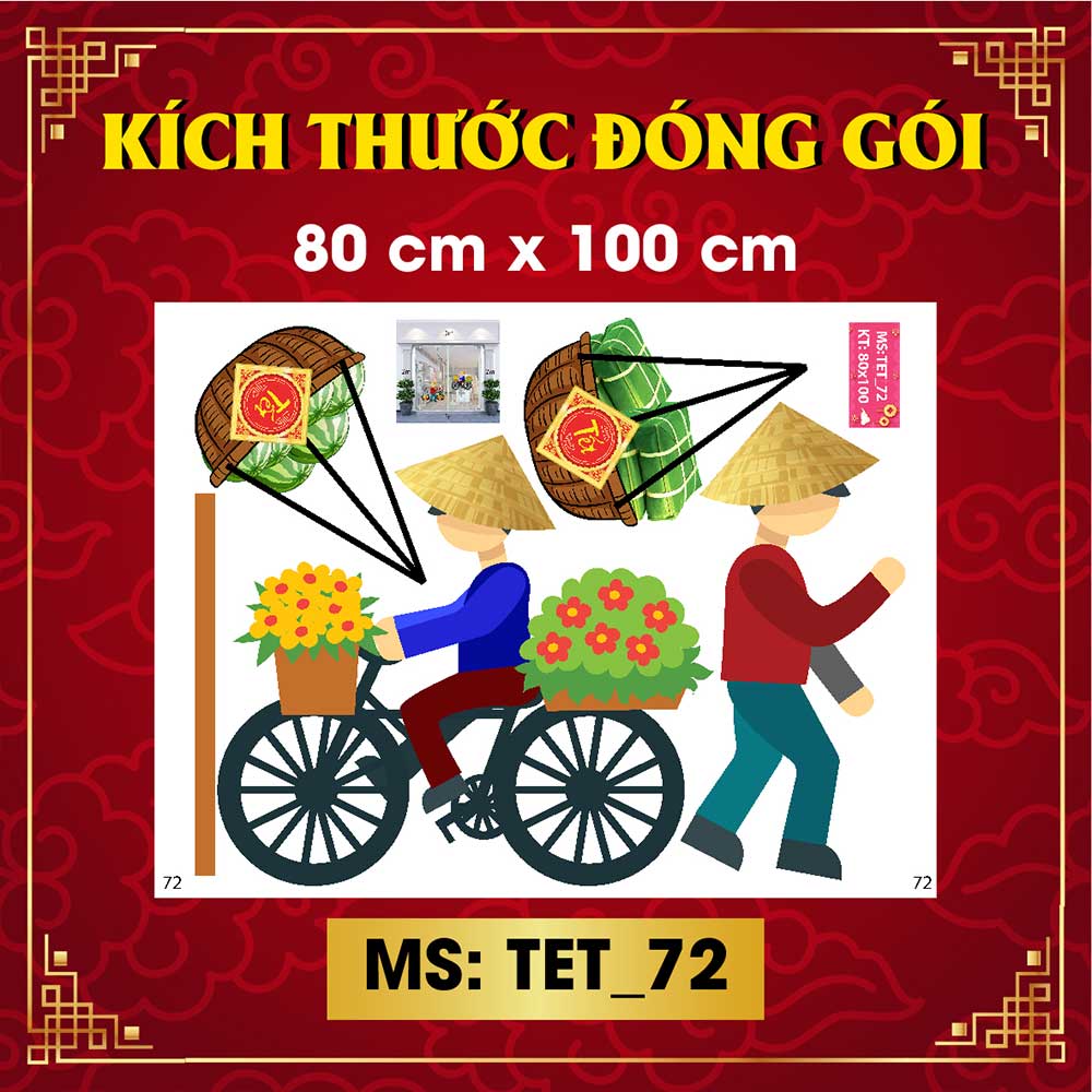 Decal trang trí tết combo số 8
