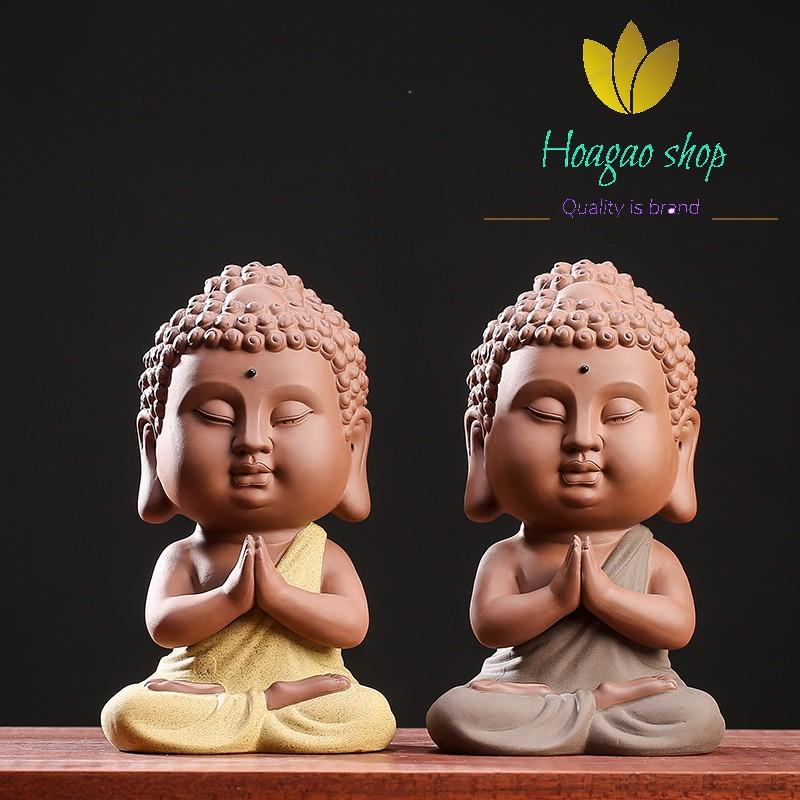Tượng Như lai lớn, tượng phật A di đà bằng gốm tử sa cao cấp, tượng gốm phong thủy kèm dây đồng tiền