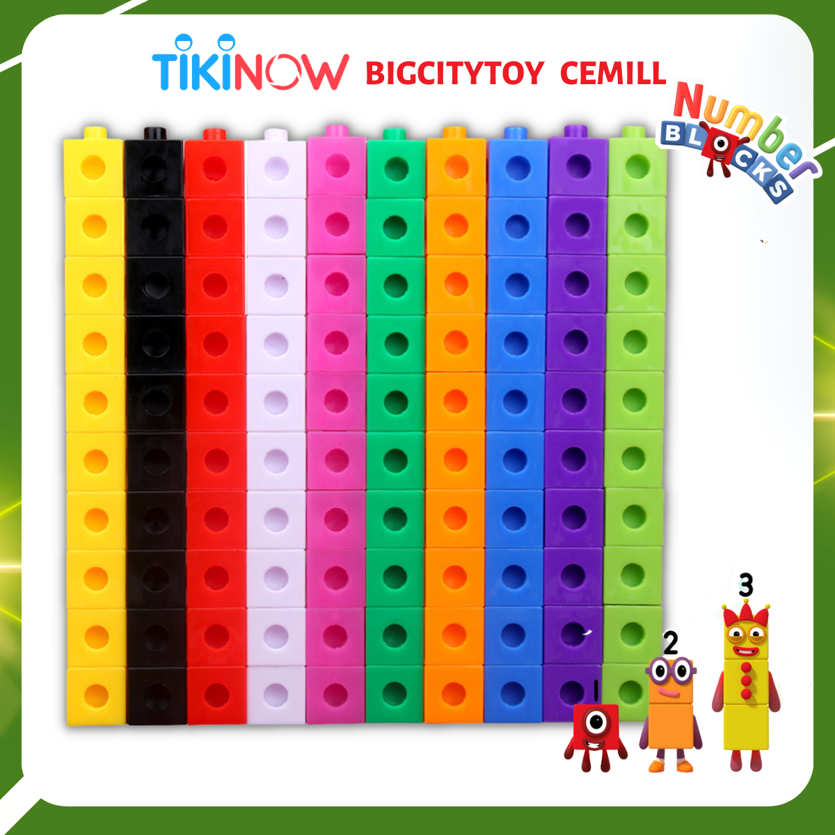 Xếp Hình Numberblocks Đồ Chơi Toán Học Thông Minh Trí Tuệ Cho Bé Linking Cube Hàng Chính Hãng Cemill