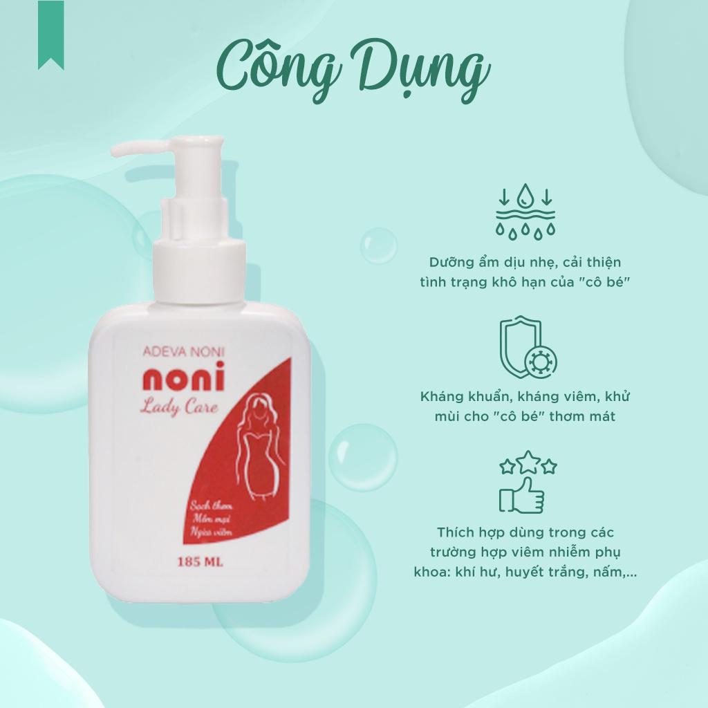 Dung Dịch Vệ Sinh Phụ Nữ ADEVA NONI LADY CARE Chiết Xuất Thảo Mộc Giảm Viêm Ngứa, Hiệu Quả - Dung Tích 185ML