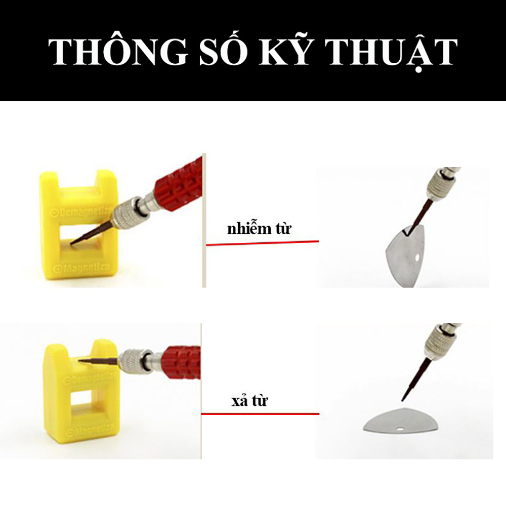 Khối tăng và khử từ tua vít ABG thiết bị chuyên dụng trong sửa chữa máy tính, điện thoại và laptop