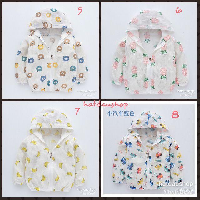 Áo nắng cotton sợi tre cute cho bé (mẫu mới 2019