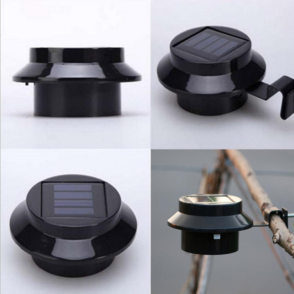 2pcs Solar Power Door Fence Lights LED Lamp Outdoor Garden Security Light