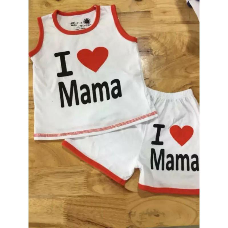 Sét 3 bộ thun cotton sát nách size 4kg đến 45kg.Màu ngẫu nhiên