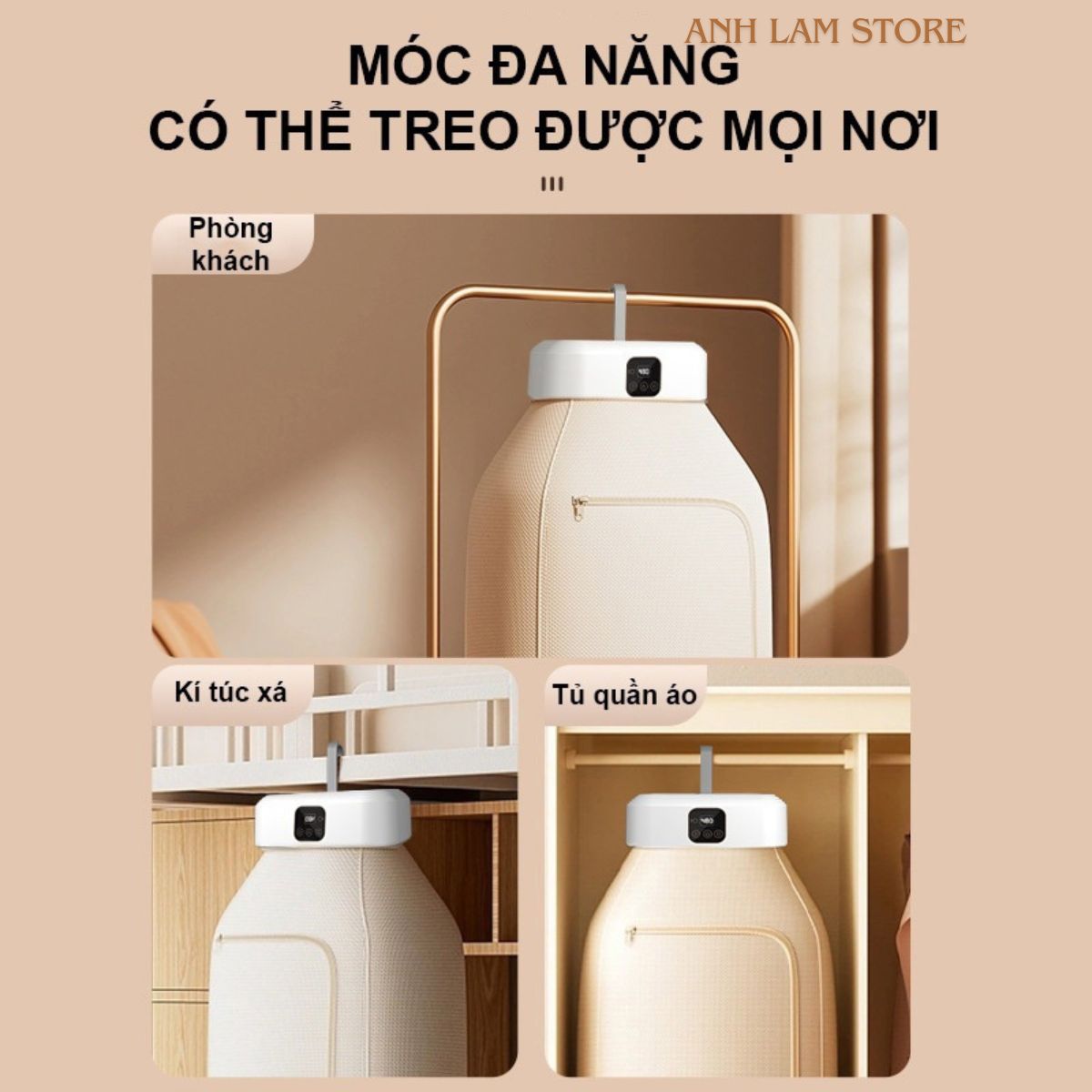 Máy Sấy Quần Áo Tròn FOLDING GYJ-002 Đa Năng Gấp Gọn, Ánh Sáng Xanh Khử Trùng Khử Khuẩn, 2 Chế Độ, Tiết Kiệm Không Gian Hàng Chính Hãng