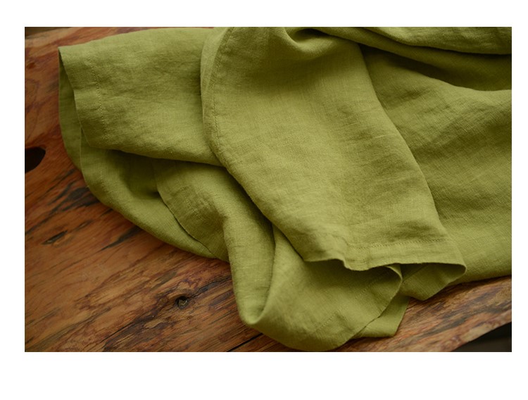 Đầm linen dáng suông tay lỡ, form rộng dáng dài có cúc sau thời trang ARCTIC HUNTER