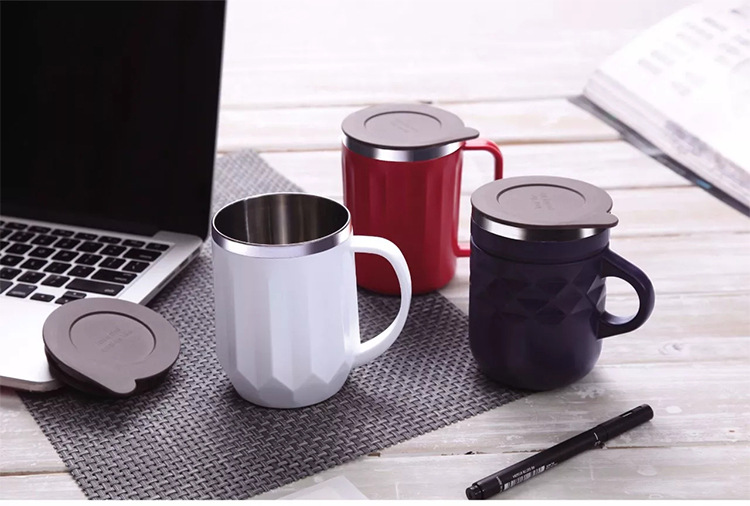 TÁCH CAFE GIỮ NHIỆT RUỘT INOX CAO CẤP CÓ NẮP ĐẬY, HÀNG XUẤT BẮC MỸ CHÂU ÂU 400ml