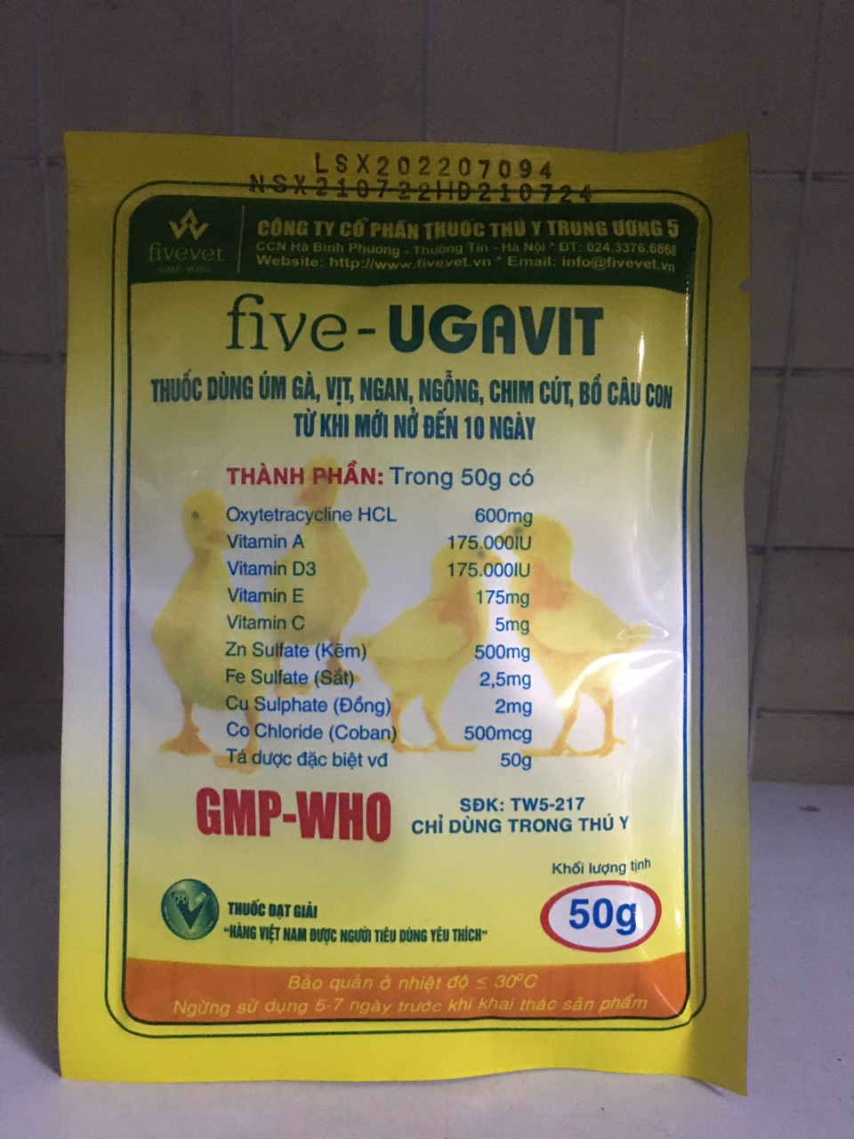 Thú y, úm gà vịt Ugavit TW5