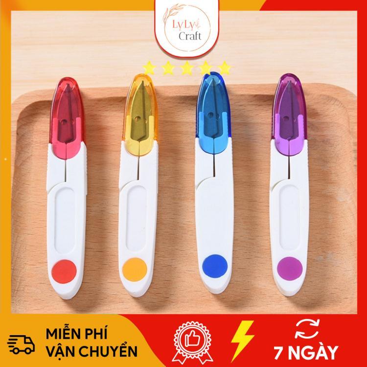 Kéo cắt len, chỉ cao cấp có nắp đậy - Dụng cụ đan móc len