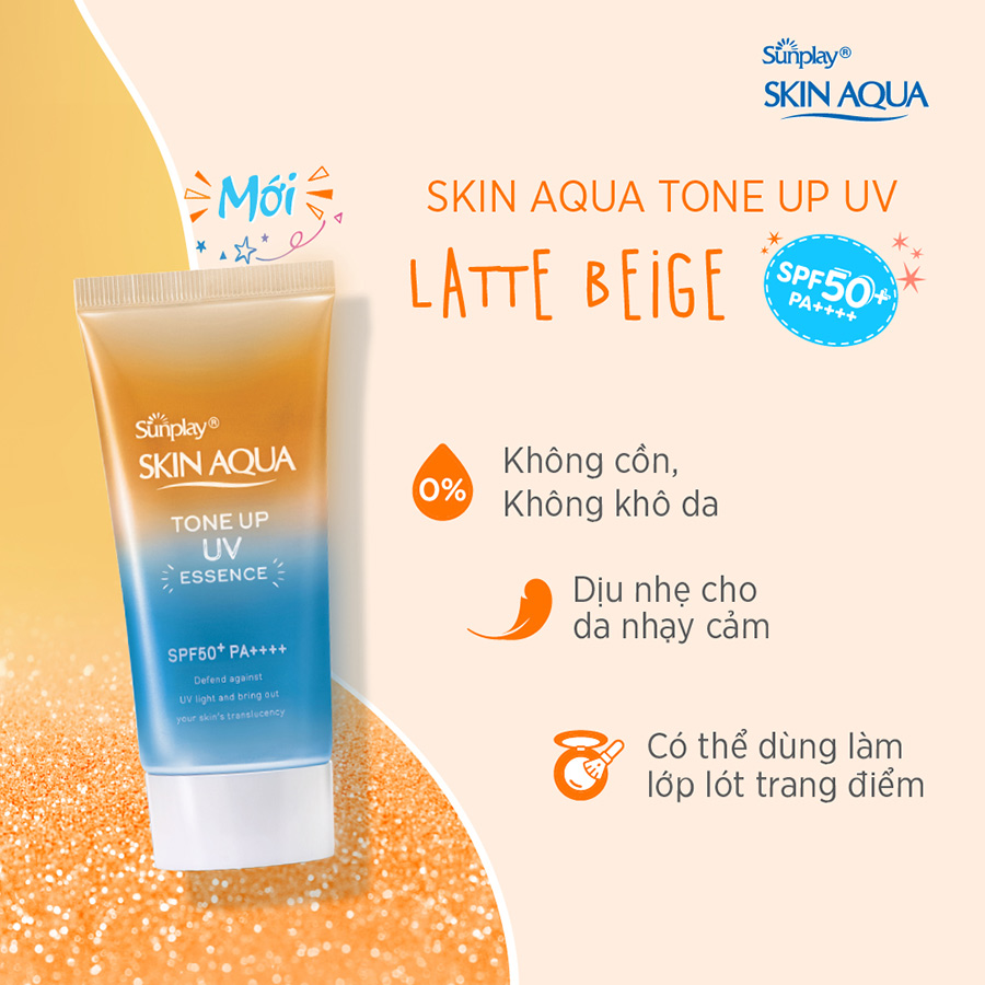 Tinh chất chống nắng nâng tông dành cho da khô/ thường Sunplay Skin Aqua Tone Up UV Essence