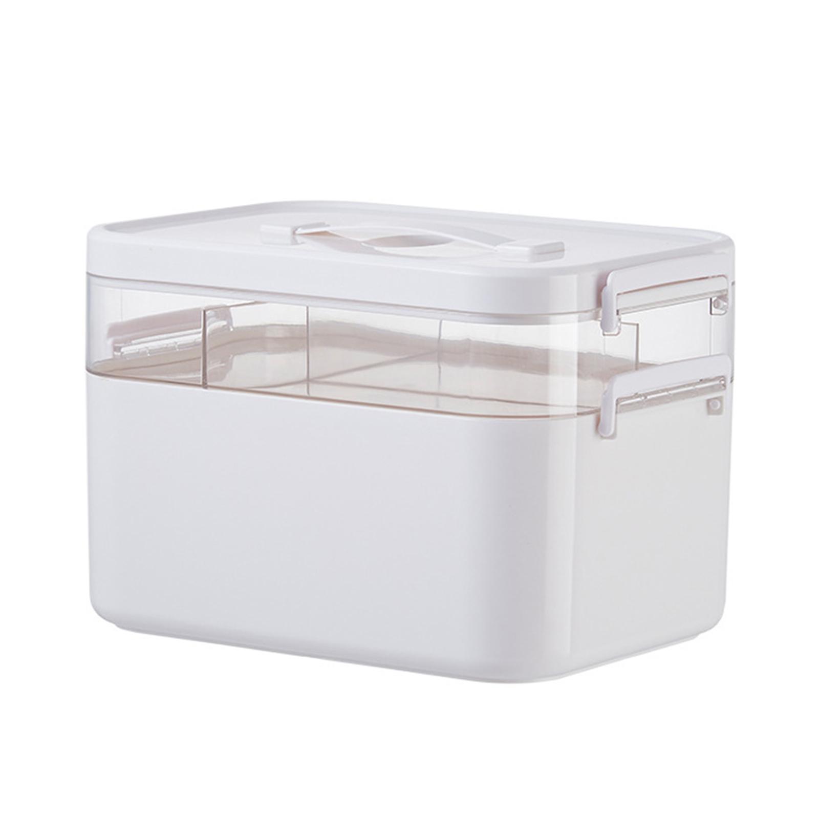 Family First Aid Medical Box Storage Case Double Layer for Sewing Sports Car