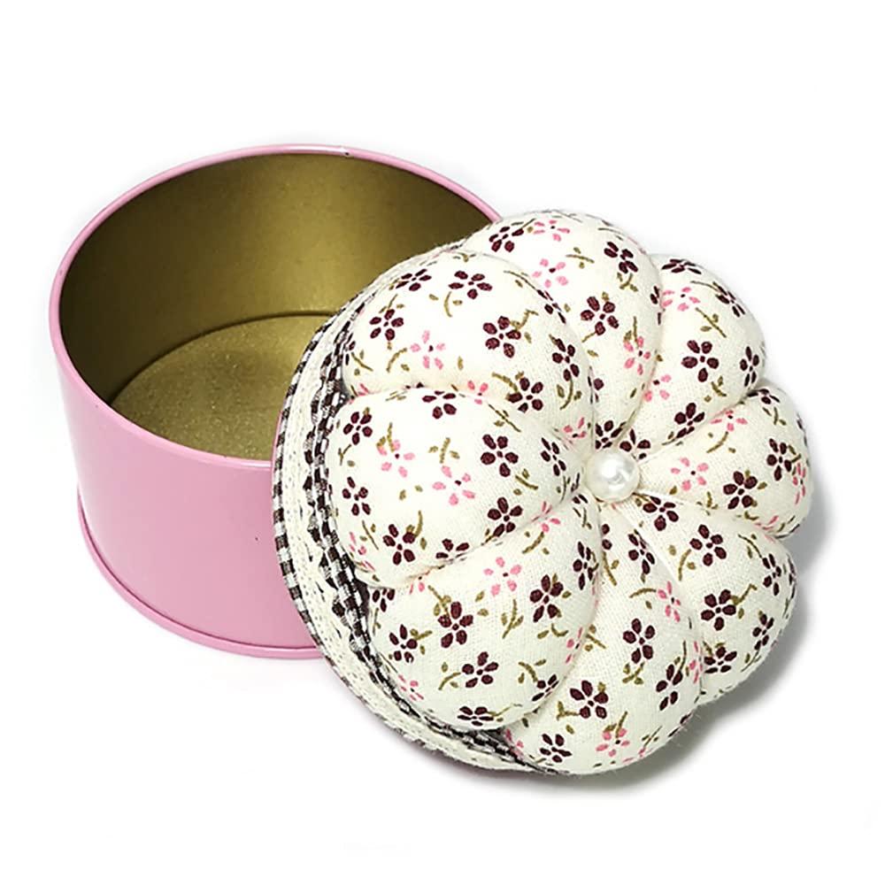 Hộp lưu trữ bí ngô, Gối kim hộp lưu trữ có sẵn để may các dự án thủ công trang sức