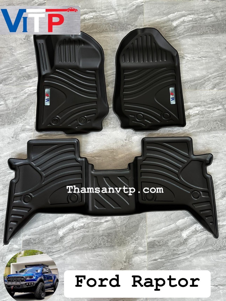 Thảm Sàn ViTP Ford Raptor Nhựa Cao Cấp
