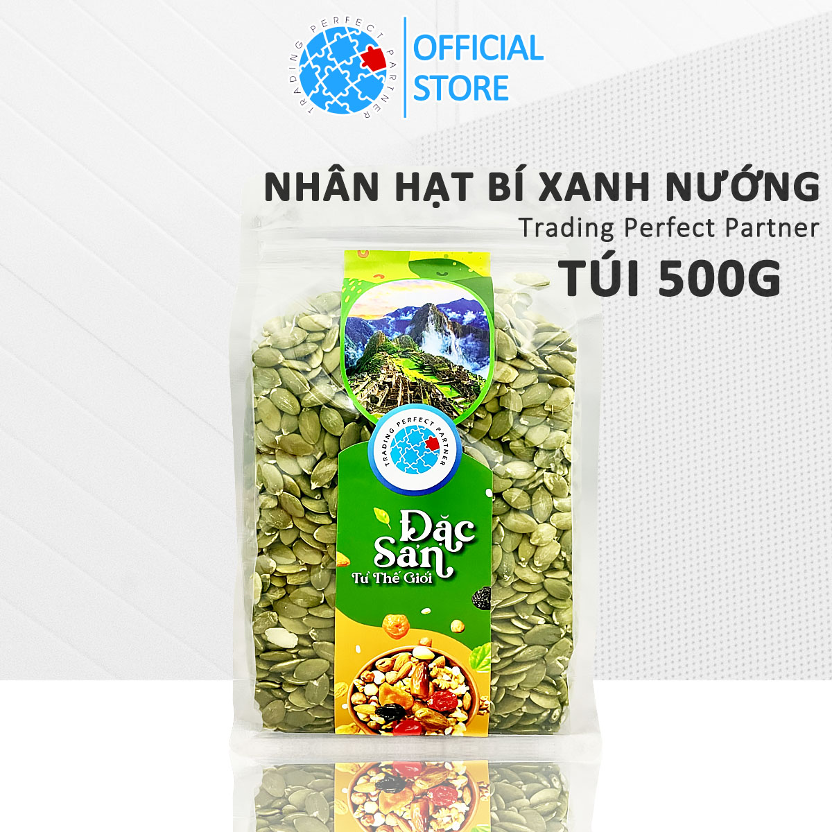 Nhân Hạt Bí Xanh Nướng Mộc Trading Perfect Partner Túi 500g