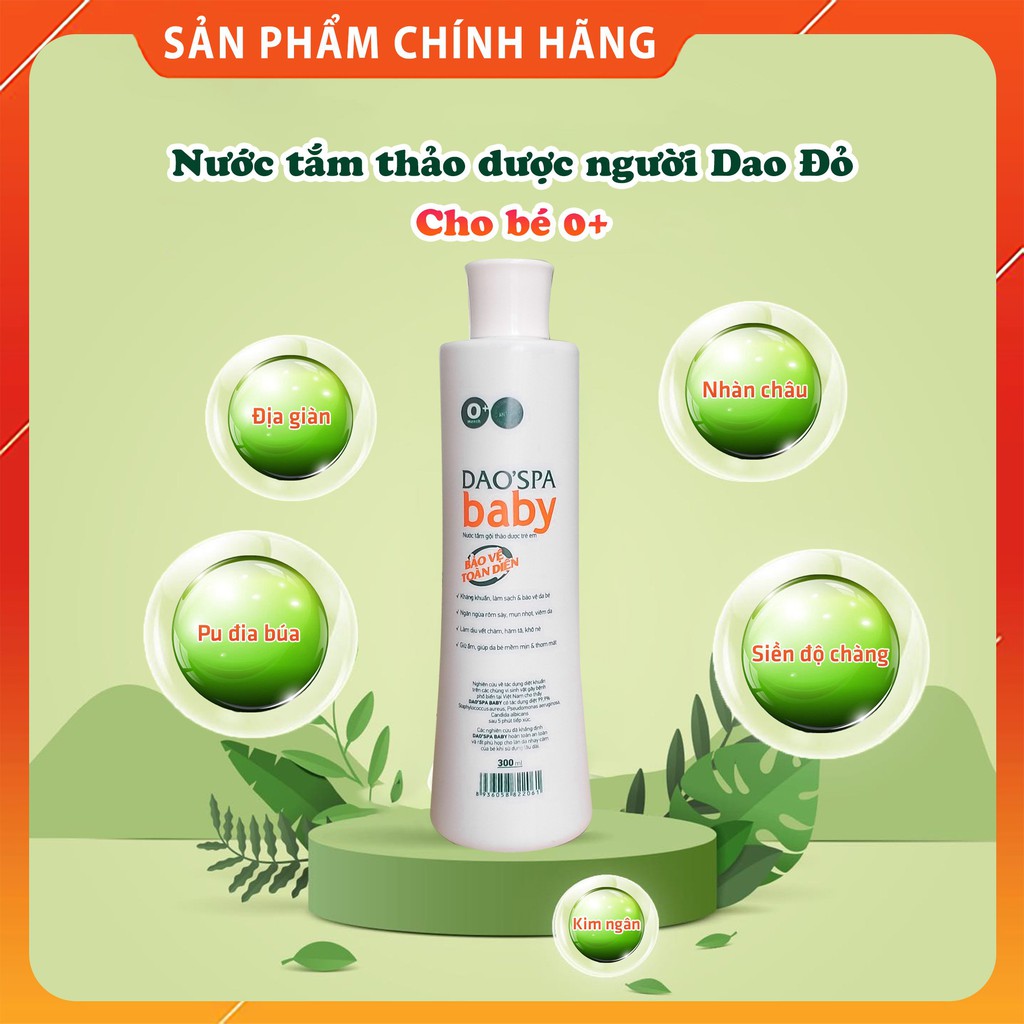 Nước tắm bé thảo dược người Dao Đỏ DK Pharma Dao'Spa Baby 150ml