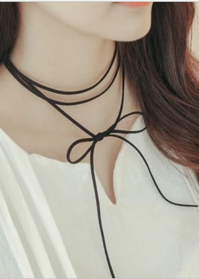Vòng cổ choker tattoo V70 dây nơ