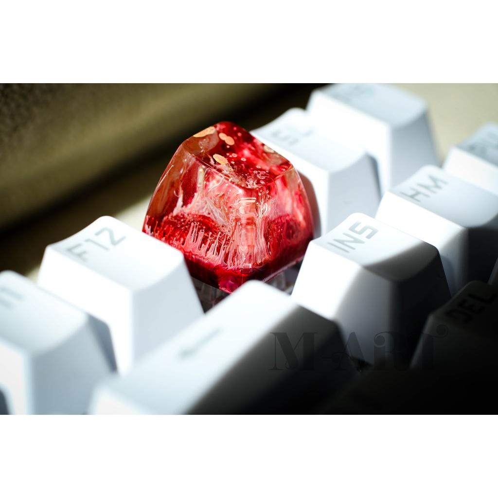 &quot;Nút dành cho Bàn Phím Cơ&quot; chủ đề Red Texture Xuyên Led - Red Texture resin keycap