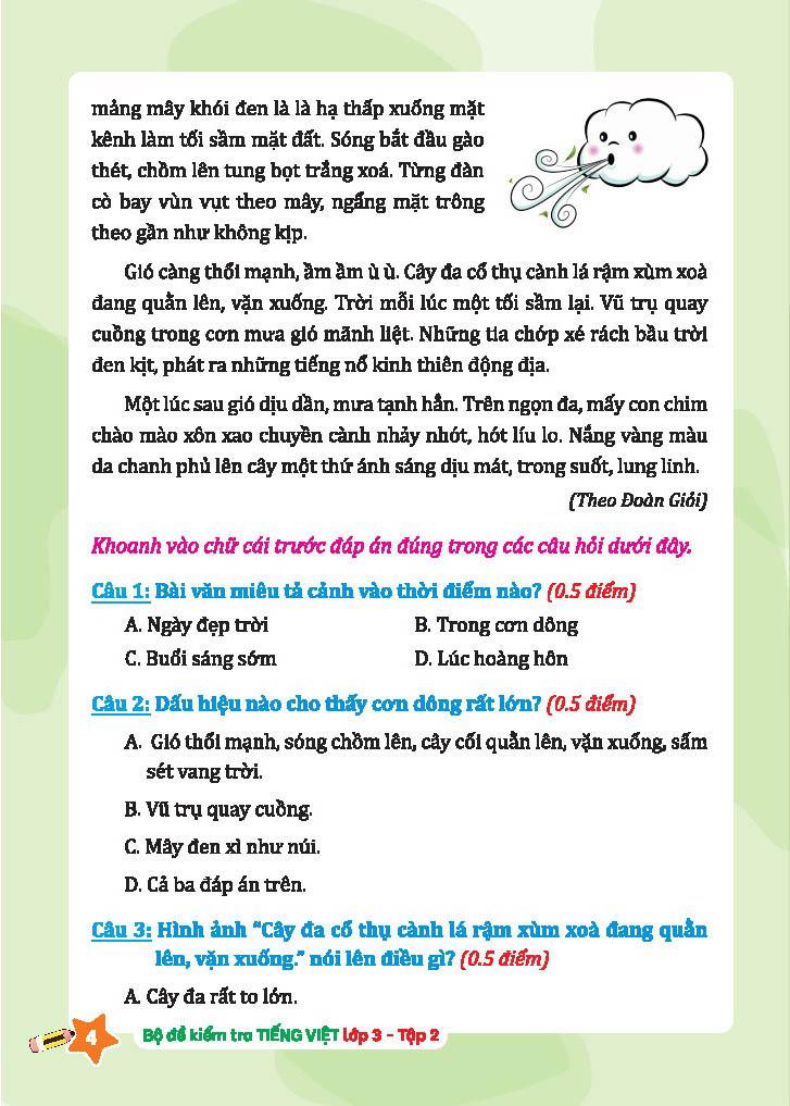 Bộ Đề Kiểm Tra Tiếng Việt Lớp 3 - Tập 2