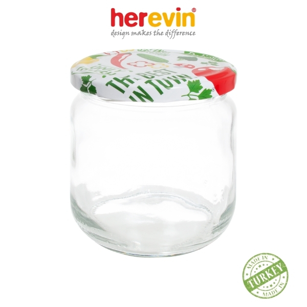 Bộ 3 Hũ Thủy Tinh Herevin Nắp Thiếc 425ml - HEHU332357-807