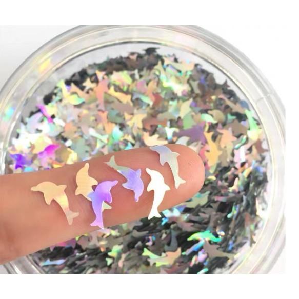 2G Kim Tuyến Ngũ Sắc Hình Cá Heo Trang Trí Resin - Trường Thịnh Sài Gòn