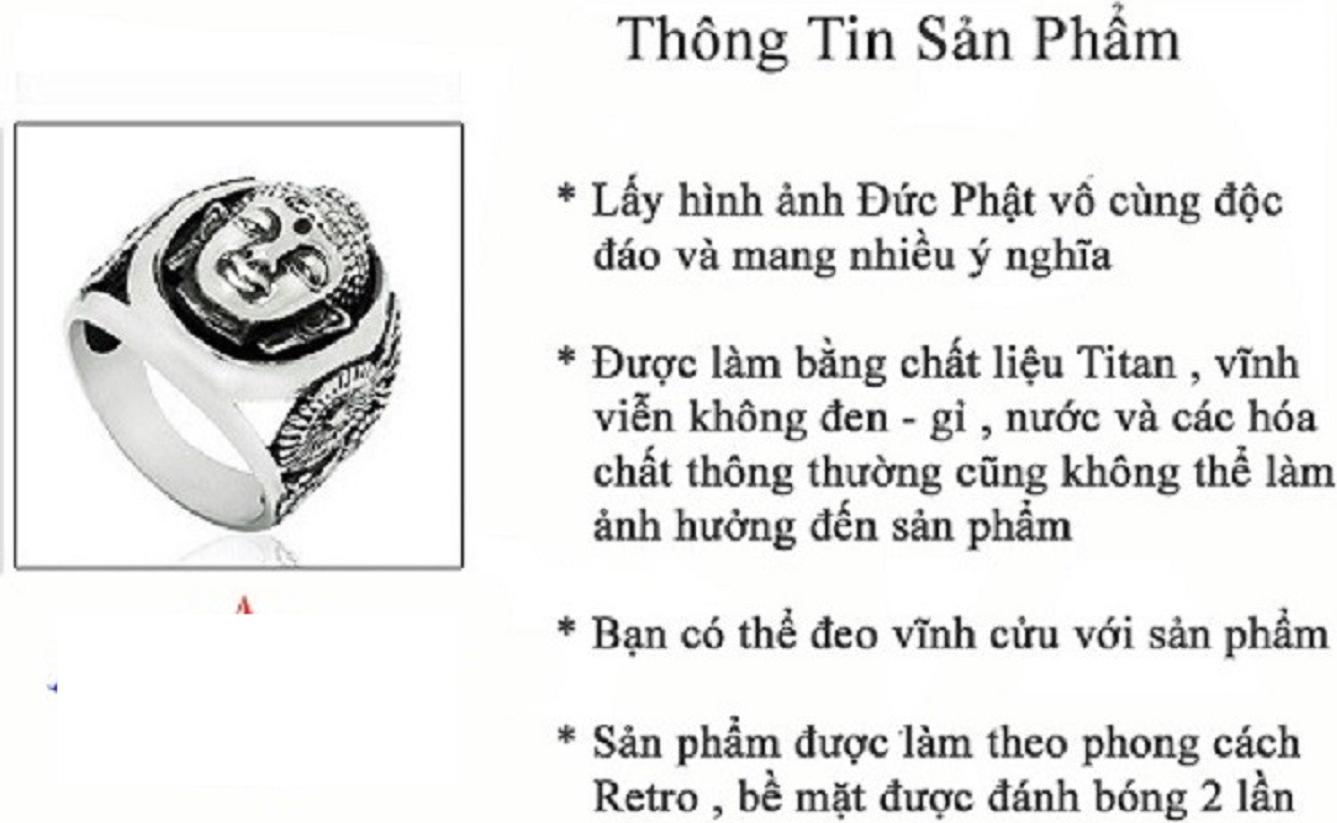 Nhẫn nam Đức Phật độc đáo và ý nghĩa- Titan vĩnh viễn không đen