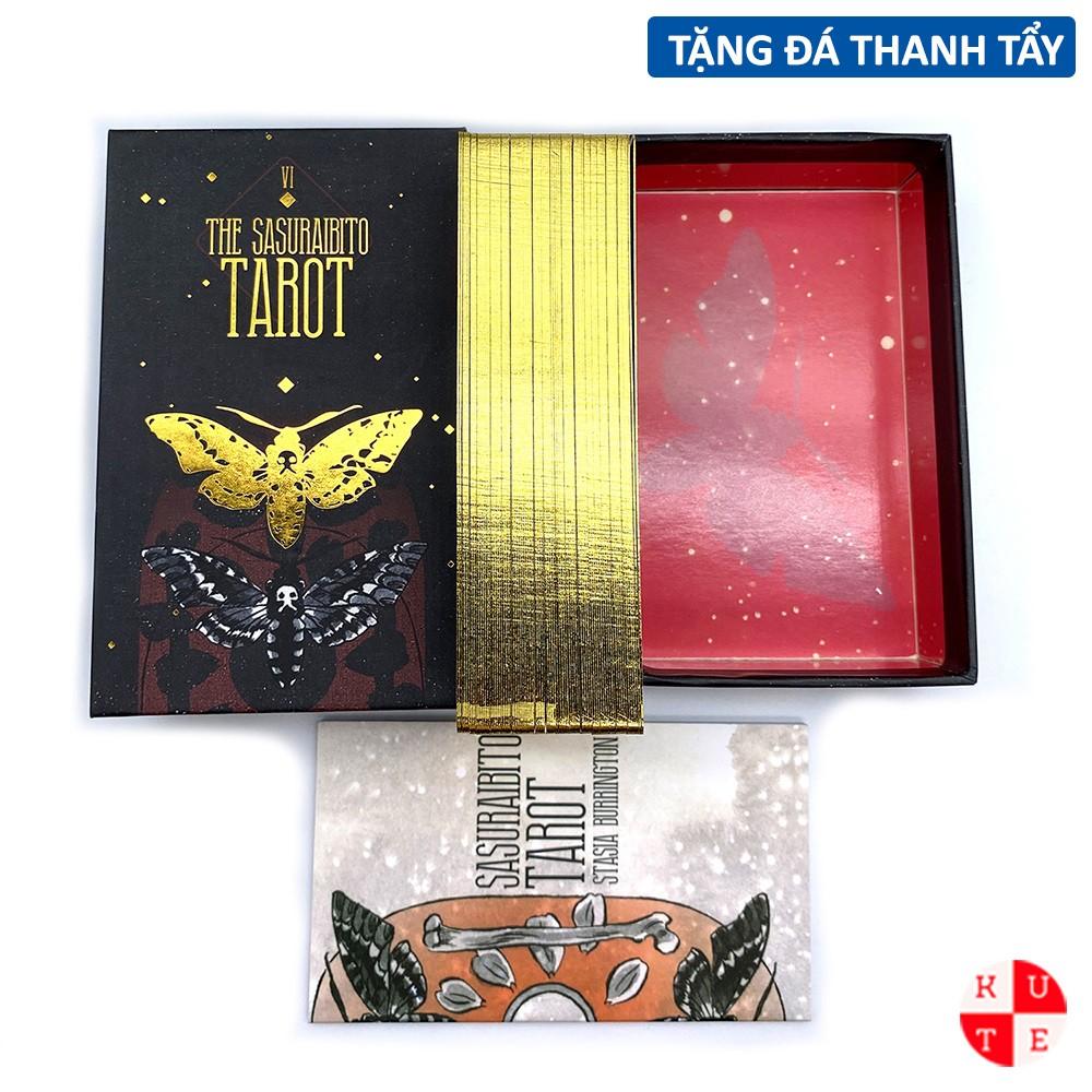 Bài Tarot The Sasuraibito Hộp Cứng Cao Cấp 78 Lá Bài Mạ Vàng Size Gốc Tặng Đá Thanh Tẩy