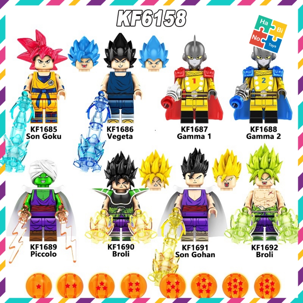 Đồ Chơi Lắp Ráp Minifigures Dragon Ball Son Goku 7 Viên Ngọc Rồng Hoạt Hình Truyện Tranh KF6158