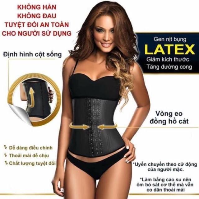 Đai gen nịt bụng latex 9 xương cao su non 29cm