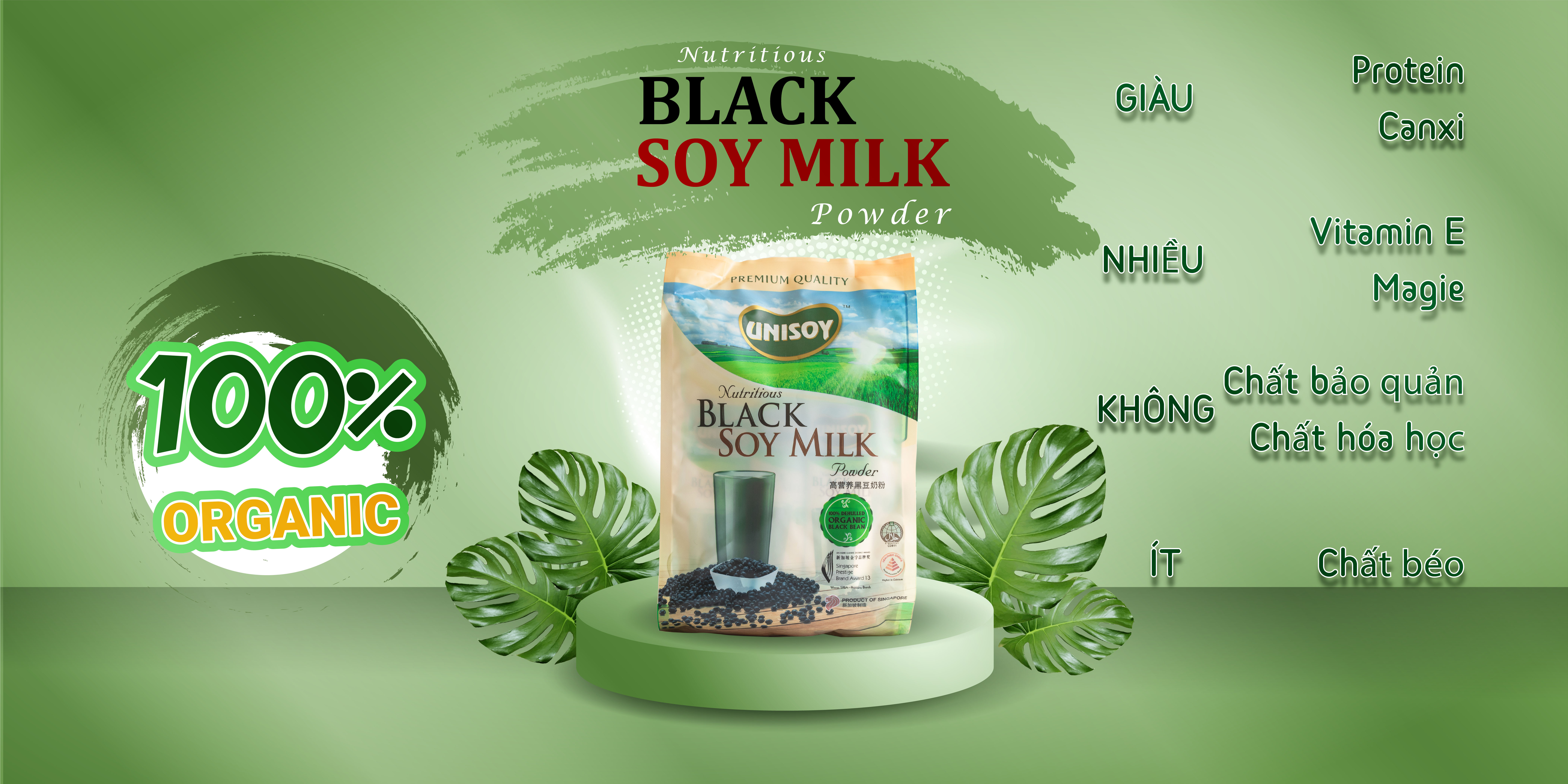 Combo 2 Túi Bột Đậu Nành Đen Unisoy